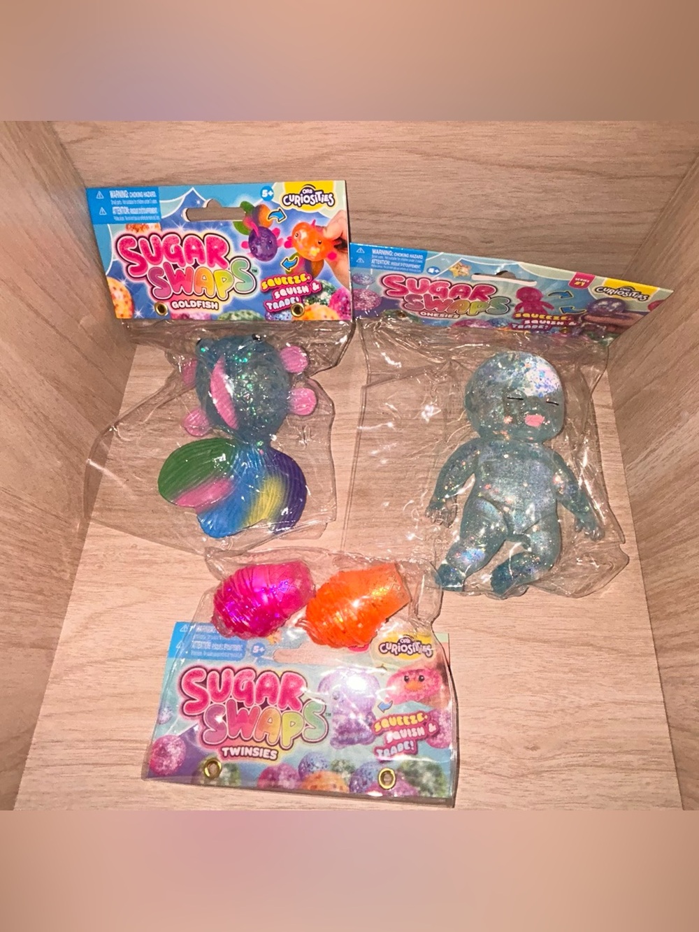 ORB Sugar Swaps Lot of 3 - Squishy Sugar Baby, Goldfish, Ice Cream twins